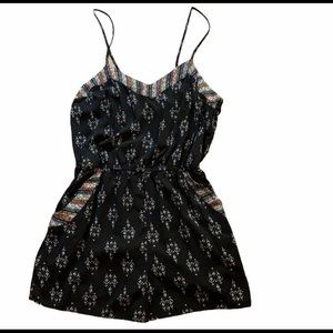 Mudd Black Tribal Design Romper